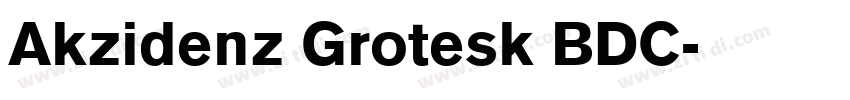 Akzidenz Grotesk BDC字体转换